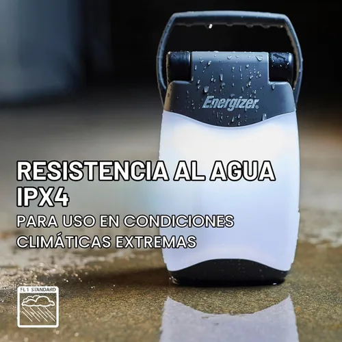 Vista 4 de Energizer Weatheready - Linterna portátil LED plegable, funciona con pilas, resistente al agua, linterna de campamento y luz de emergencia, paquete
