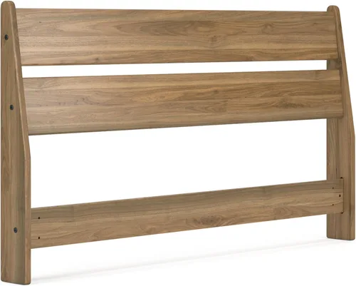 Vista 28 de Signature Design by Ashley Socalle - Cabecero completo, con listones abiertos, color beige natural