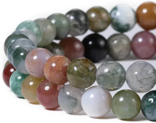 Vista 63 de HAAMIIQII 4mm Cuentas de piedra natural pulida redondas de 7 chakras mixtos, cuentas sueltas de gemas para hacer joyas, 38 cm (90 piezas)