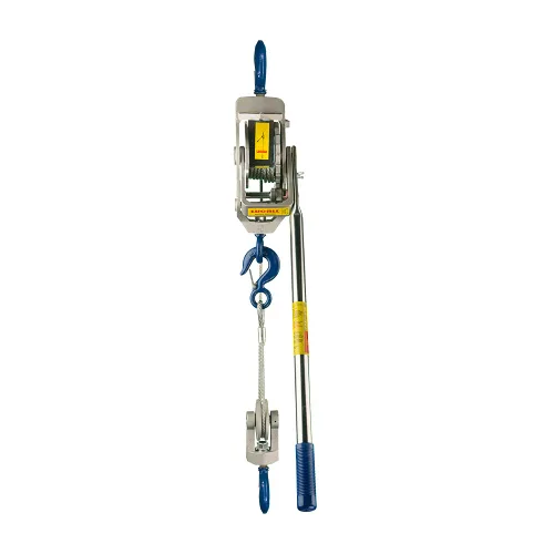 Vista 3 de Lug-All 4000-20 Industrial-Grade Cable Come Along Ratchet Winch Hoist Featuring Double or Single Line Lift Capabilities With 2 Ton Capacity