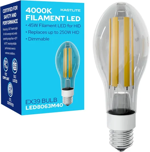 Vista 15 de KastLite Bombilla LED Edison estilo vintage de filamento retrofit, LED-8060E22 regulable 15W 2700LM 2200K 100W HID lámpara equivalente – E26 base