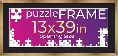 Vista 56 de Poster Palooza Kit de marco de rompecabezas de 11.25 x 38.25 pulgadas, el kit incluye hojas de pegamento para rompecabezas, marco de rompecabezas