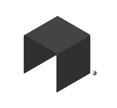 Vista 42 de FixtureDisplays® One Riser Combo - Cubo de 2 pulgadas de 3 caras con pedestal de plexiglás negro Lucite acrílico, accesorios para exhibición