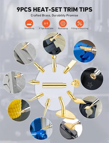 Vista 5 de Kit de herramienta de alisado para impresora 3D 21 en 1, kit de soldadura digital LCD de 80 W con temperatura ajustable y soldador con insertos