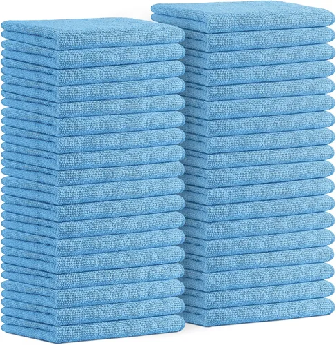 Vista 14 de Avalon Towels Paños de limpieza de microfibra (paquete de 48) – Tamaño 16 x 16 pulgadas, trapos de limpieza altamente absorbentes, sin pelusa