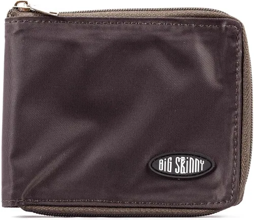 Big Skinny Cartera delgada con cremallera para hombre con capacidad para hasta 25 tarjetas