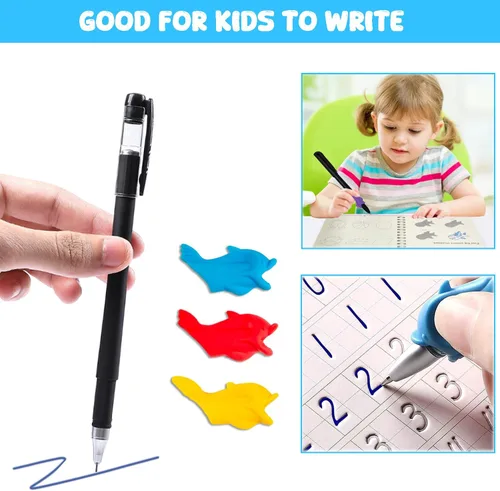 Vista 4 de AALGO Bolígrafos mágicos y recambios para libros de textos mágicos para niños, libro ranurado para niños de tinta que desaparece para libros
