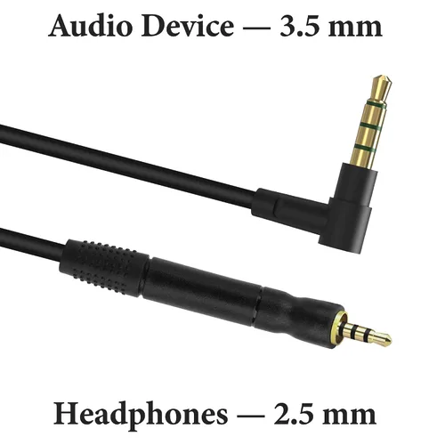 Vista 3 de GEEKRIA Cable de audio compatible con auriculares Sennheiser Game One, Game Zero, PC 373D, GSP 350, GSP 500, auriculares GSP 600, cable estéreo