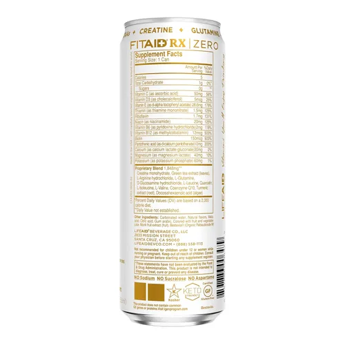 Vista 84 de FITAID RX Zero Sugar, creatina encapsulada, bebida de recuperación de entrenamiento, mezcla todo en uno, BCAA, glucosamina, cúrcuma, complejo B