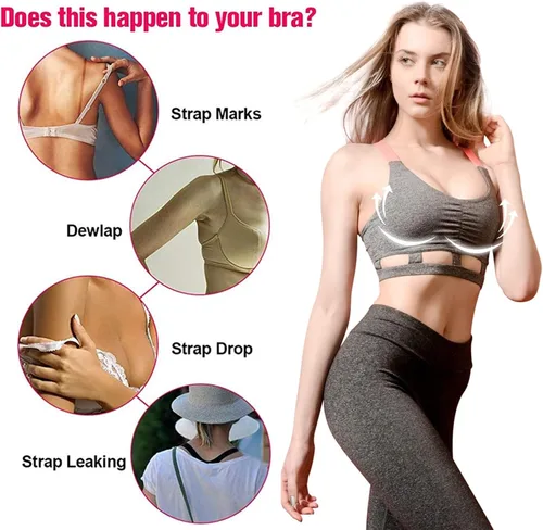 Vista 2 de Adhesive Bra, Breast Lift Strapless Backless Silicone Bra Nippless Covers Push Up Self Invisible Sticky Bra for Women