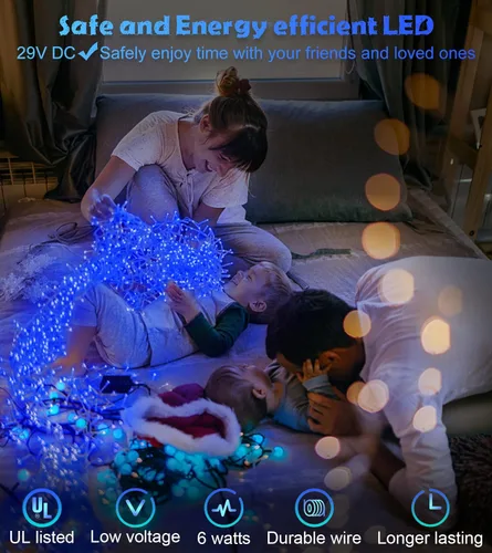 Vista 5 de 1500 LED 469FT Extra Long Christmas Lights Outdoor Indoor Fairy String Lights 12 Modes with Dimmable Timer Memory, Waterproof Green Wire Twinkle