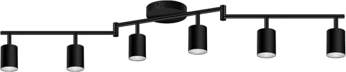 Vista 18 de Accesorios de iluminación de pista de techo negro, accesorio de iluminación de cocina, kit de luz de pista de 4 luces de 30", luces de techo LED