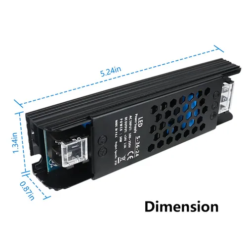 Vista 31 de Fuente de alimentación de conmutación regulada universal de 24V 6.5A 150W, Convertidor de CA 100-250V a 12V CC, controlador LED, transformador