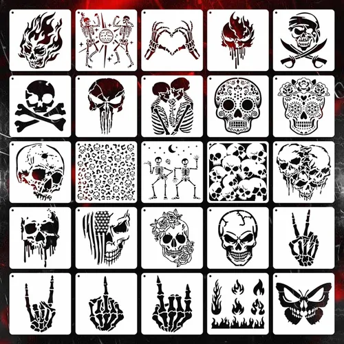 Vista 13 de Plantillas de Cactus Reutilizables de 6 Pulgadas, Plantillas de Cactus de Verano para Pintar en Madera, 25 Piezas de Plantillas Tropicales