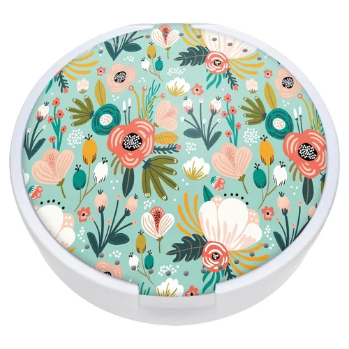 Vista 9 de Estuche retenedor, funda para dentadura y alineador de ortodoncia con espejo y ventilación, flor negra