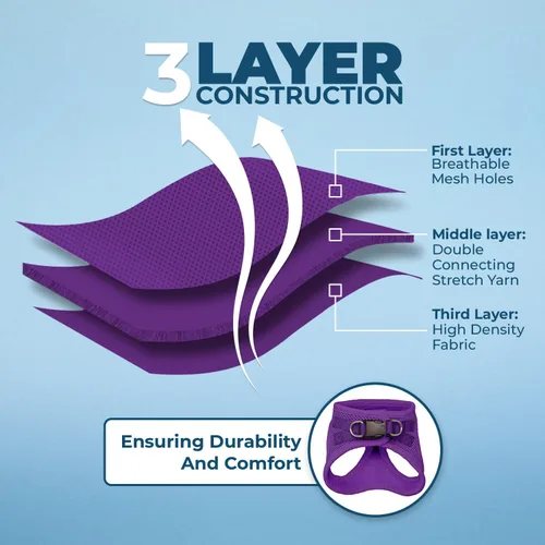 Vista 41 de Best Pet Supplies - Arnés de malla para todo tipo de clima, reflectante, antitirones, para perro y gato pequeño y mediano, con cierre de velcro