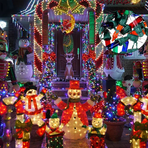 Vista 7 de Mudder 100 bombillas de repuesto para árbol de Navidad, mini luces incandescentes de Navidad de 2.5 V, 0.425 W, decoración de árbol de Navidad Base