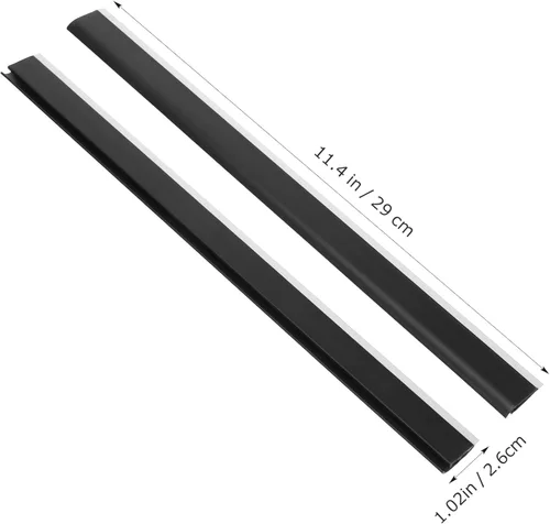 Vista 3 de Angoily 2 tiras de plástico para recogedor de labios, color negro, 11.4 x 1.0 in, adecuadas para diversas herramientas de limpieza, duraderas