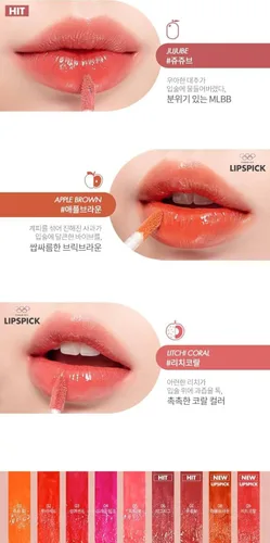 Vista 6 de rom&nd Juicy Lasting Tint 09 LITCHI CORAL - Tinte de labios de larga duración, MLBB, Maquillaje claro y natural, Labios de belleza coreana, 0.2 oz