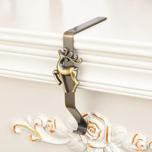 Vista 6 de Chtistmas - Juego de 4 soportes para calcetines de Navidad para chimenea, juego de 4 soportes para calcetines de Navidad para chimenea, decoración