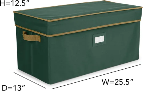 Vista 3 de Covermates Keepsakes – Caja de almacenamiento ajustable de 72 piezas – Capacidad para adornos de 4 pulgadas – Resistente – Asas – apilables