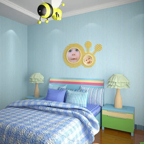 Vista 5 de Papel de contacto de rayas azules autoadhesivo para estantes y cajones, papel tapiz para encimeras de cocina, sala de estar, dormitorio, 17.7 x 78.7