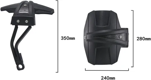 Vista 2 de Rueda de protección para Kawasaki Versys 650 KLE650 para Versys650 KLE 650 2015 2016 2017-2021 Guardabarros trasero de motocicleta, protector contra