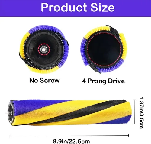 Vista 5 de SCREENTRONICS Accesorio de cabezal de barra de cepillo de rodillo suave delgado láser compatible con Dyson V8 Slim V10 Slim V12 Detect Slim V15