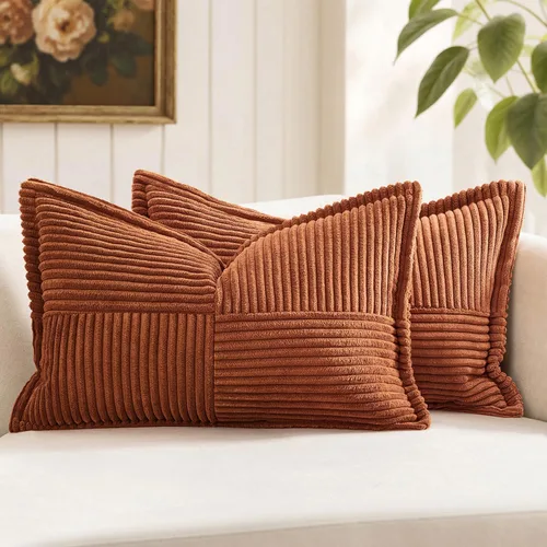 Vista 68 de MIULEE Juego de 2 fundas de almohada decorativas para sofá, cama y sala de estar, 20 x 20 pulgadas, beige, acento bohemio, cojines de estilo tirada