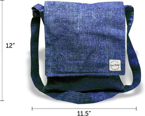 Vista 3 de Core Hemp Bolso bandolera hecho a mano en Nepal - Bolso bandolera sobre el hombro - Unisex