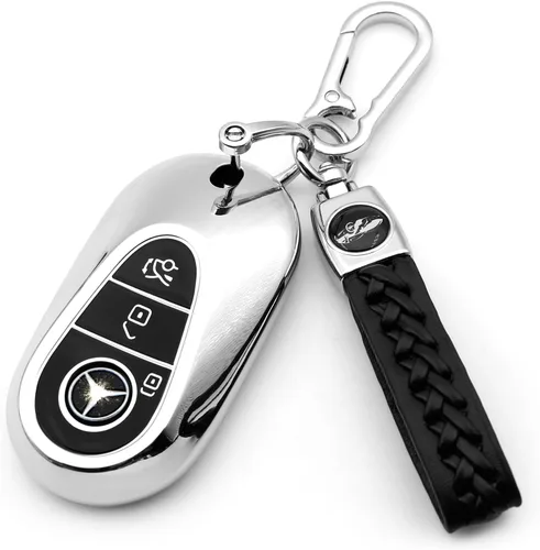 Vista 18 de Creativity Funda para llave de Mercedes Benz. Hermosa funda de TPU compatible con CLS CLK AMG ML C CL E S SL SLK G GLC GLE GLS M R Smart Remote Key
