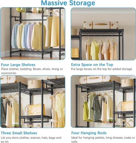 Vista 9 de VIPEK Classic V6 Perchero de Alambre Mediano para Ropa Resistente Perchero de Ropa Resistente para Colgar Ropa, Percheros de Armario Guardarropa