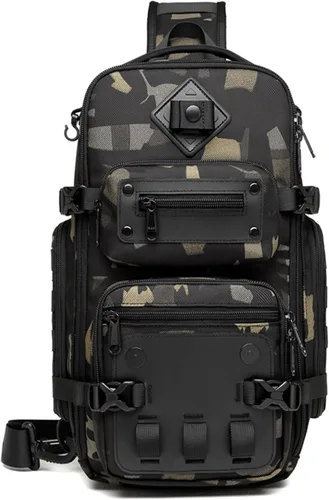 Sling Bag Tactical Sling Mochila antirrobo bandolera bolsa de viaje resistente al agua para iPad de 12.9 pulgadas