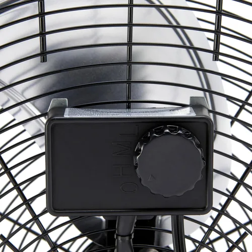 Vista 4 de Amazon Basics Ventilador industrial de alta velocidad de 20 pulgadas, ventilador de piso, con 3 velocidades, cabezal inclinable, cumple