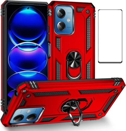 Vista 61 de Funda para Xiaomi POCO X3 NFC /X3 Pro con protector de pantalla, armadura de protección militar híbrida resistente a prueba de golpes, funda Negro