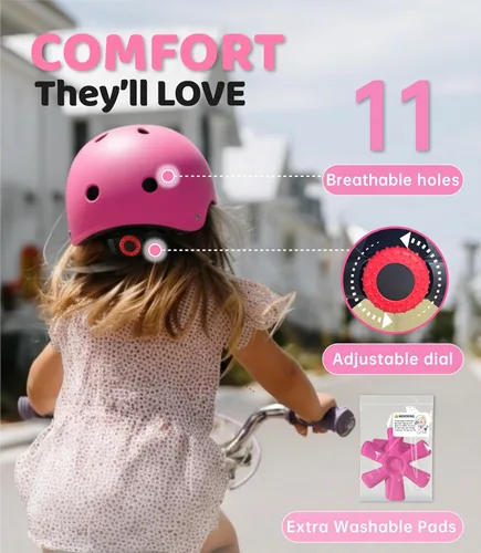 Vista 4 de Simply Kids Casco de bicicleta con calcomanías de bricolaje, certificado CPSC y CE, casco para niños pequeños para patineta, patinaje sobre ruedas