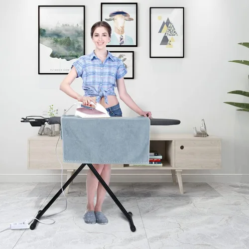 Vista 7 de Duwee Tabla de planchar de 12 x 36 pulgadas con cubierta resistente al calor y almohadilla de fieltro gruesa, patas resistentes