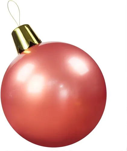 Vista 14 de Adornos inflables de Navidad – Bolas de Navidad de gran tamaño de 8", 17", 27" para patio exterior, césped, árbol - Decoración navideña para Rosa