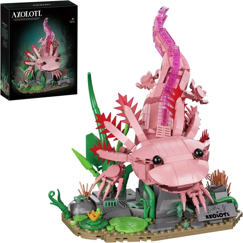Axolotl - Juego de construcción compatible con animales LEGO, kit de construcción de animales marinos de 998 piezas con articulaciones móviles y