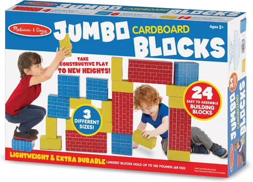 Vista 3 de Melissa & Doug Bloques de cartón jumbo de lujo (24 piezas) - Certificado FSC