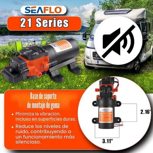 Vista 9 de RV/Marina bomba de cebado automático nueva 12 voltios DC/12 V, diafragma de agua dulce 35 PSI