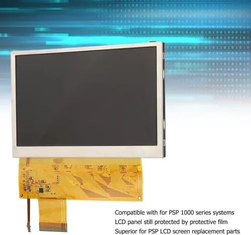 Vista 2 de Zyyini Pantalla LCD de repuesto profesional original para PSP 1000 1001 1002 1003 1004, pieza de pantalla de retroiluminación LCD, robusta y duradera