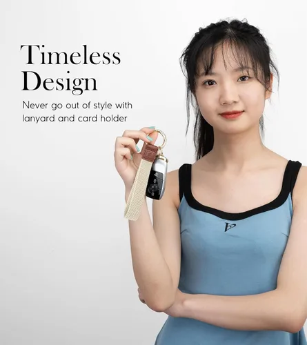 Vista 3 de SENLLY Cordón de pulsera, soporte elástico para llavero, diseño elástico original anticaída, R001a Beige