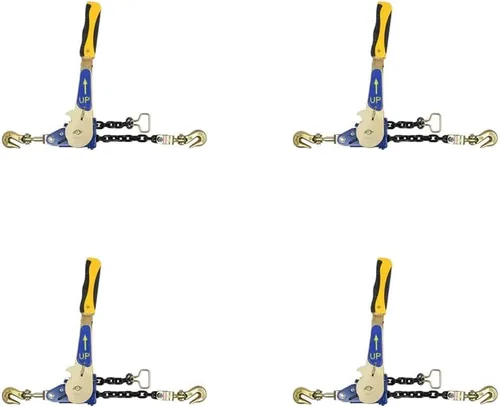 Vista 15 de Mytee Products Tensor de Cadena con Trinquete Fácil de 1/4" - 5/16" con Ganchos de Agarre y 2500 lbs WLL - Tensor de Carga con Trinquete de Amarre