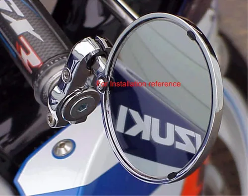 Vista 3 de 1 Pair Chrome Folding CNC Convex Lens Handlebar End Motorcycle Mirrors Compatible for 2015 Kawasaki Ninja H2R