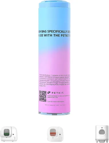 PETKIT PuraX PuraMax - Bolsas de basura reemplazadas, 1 rollo, bolsas portátiles para contenedores de basura para gatos para caja de arena