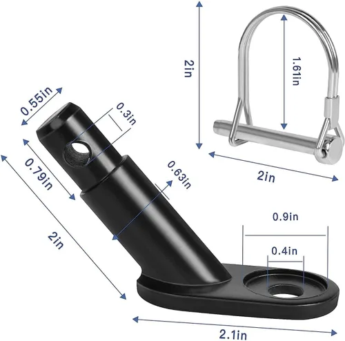 Vista 2 de Bike Trailer Coupler Attachment Hitch Quick Release Steel Linker Bicycle Trailer Hitch Adapter Attachment