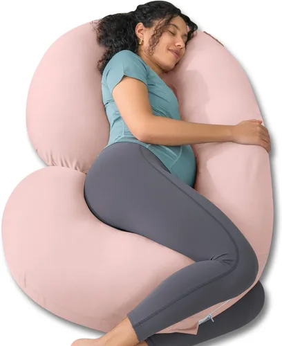 Vista 20 de INSEN Almohada de embarazo refrescante, almohada de maternidad para mujeres embarazadas (azul refrescante)