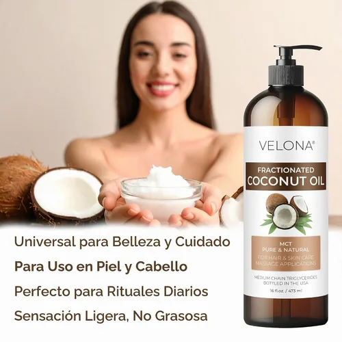 Vista 5 de velona MCT Aceite de coco - 16 fl oz, fraccionado, con bomba