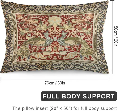 Vista 2 de William Morris - Fundas de almohada decorativas con diseño floral vintage, funda de cojín rectangular para sofá, sala de estar, cama, automóvil, 20